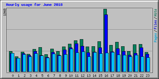Hourly usage for June 2018
