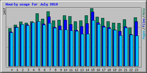 Hourly usage for July 2018