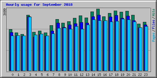 Hourly usage for September 2018