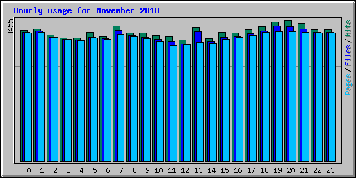 Hourly usage for November 2018