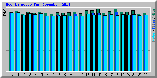 Hourly usage for December 2018