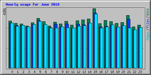 Hourly usage for June 2019