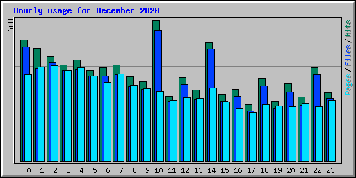 Hourly usage for December 2020