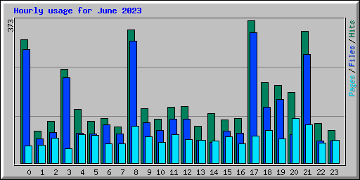 Hourly usage for June 2023