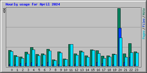 Hourly usage for April 2024