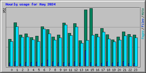 Hourly usage for May 2024