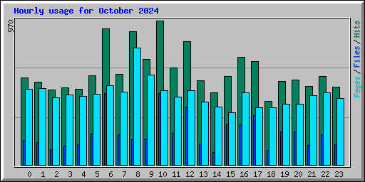 Hourly usage for October 2024