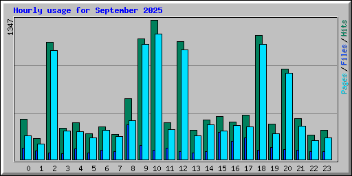 Hourly usage for September 2025