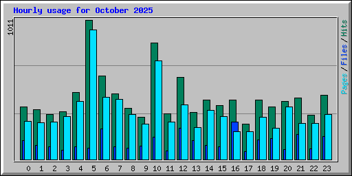 Hourly usage for October 2025
