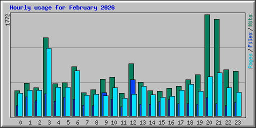 Hourly usage for February 2026